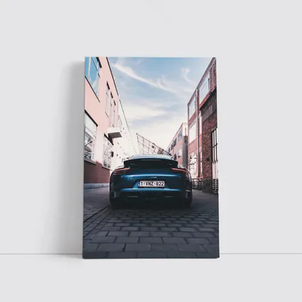 Porsche GT3 Rear View Urban Alley