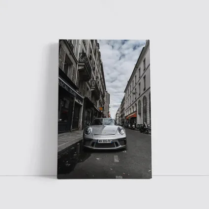 Porsche 911 Silver on Paris Street