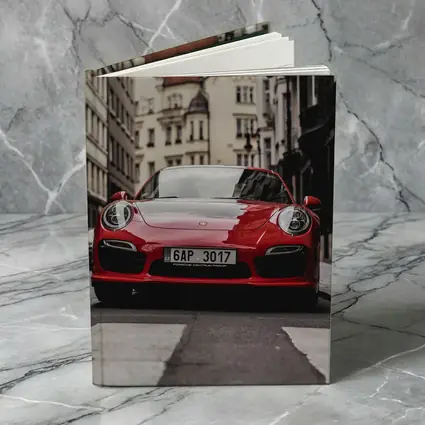 Red Porsche 911 Prague City Street