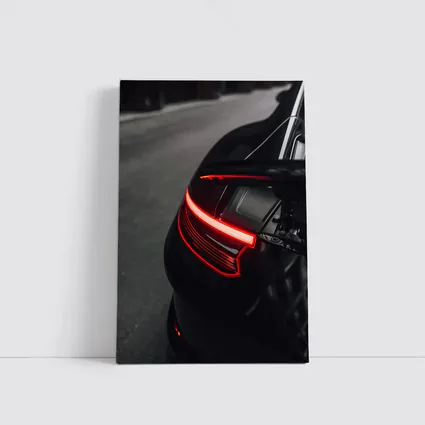 Porsche 911 Black Tail Light Dark Street