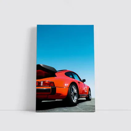 Porsche 911 Orange Sports Car Blue Sky