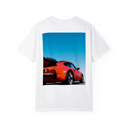 Porsche 911 Orange Sports Car Blue Sky