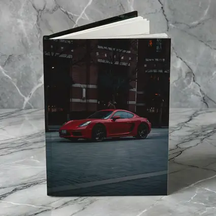 Red Porsche Cayman Urban Street Night