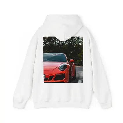 Red Porsche 911 Parked Street Trees