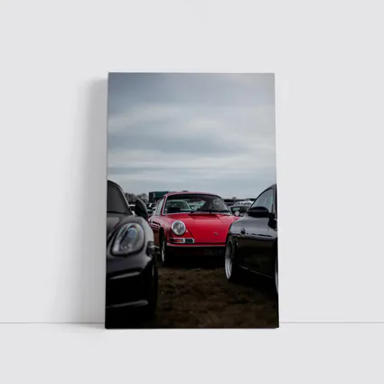 Red Porsche 911 Classic Car Meet Outdoors