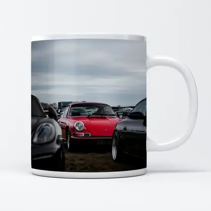 Red Porsche 911 Classic Car Meet Outdoors