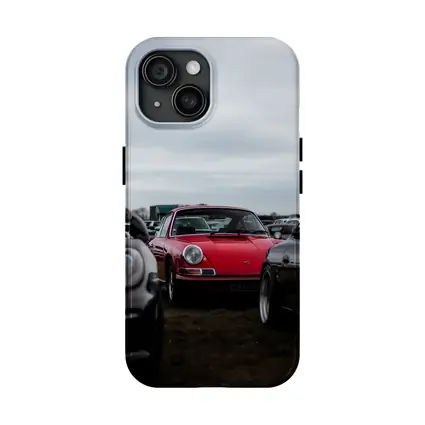 Red Porsche 911 Classic Car Meet Outdoors
