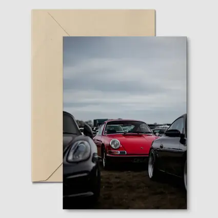 Red Porsche 911 Classic Car Meet Outdoors
