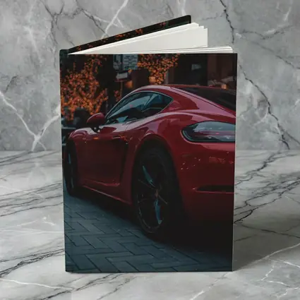 Red Porsche Cayman City Street Night