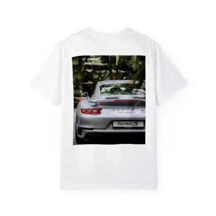 Porsche 911 Turbo S Silver Rear Garden