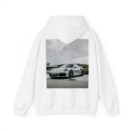 Porsche 911 Turbo Silver Cloudy Sky