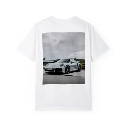 Porsche 911 Turbo Silver Cloudy Sky