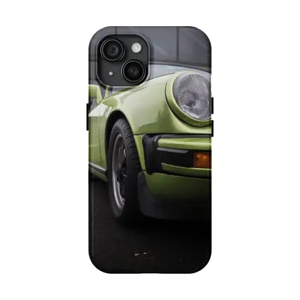 Green Porsche 911 Classic Street Portrait