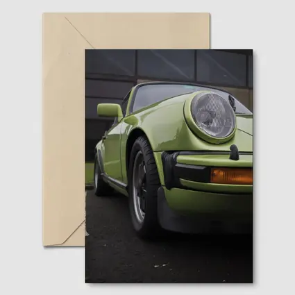 Green Porsche 911 Classic Street Portrait
