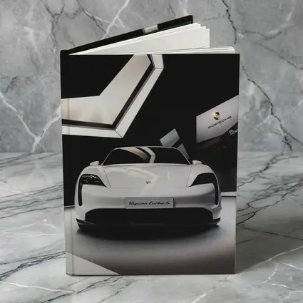 Porsche Taycan Turbo S White Showroom