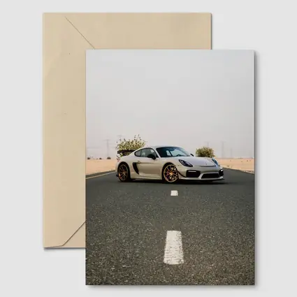 Porsche Cayman GT4 On Desert Road