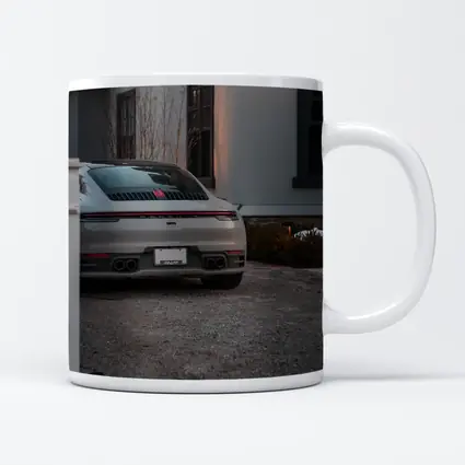 Porsche 911 Rear View Driveway Dusk