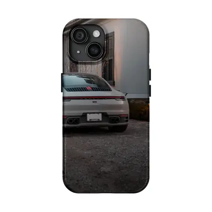 Porsche 911 Rear View Driveway Dusk