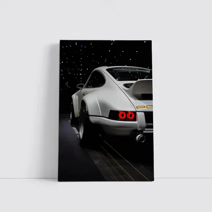 Porsche 911 Singer White Rear Dark Studio