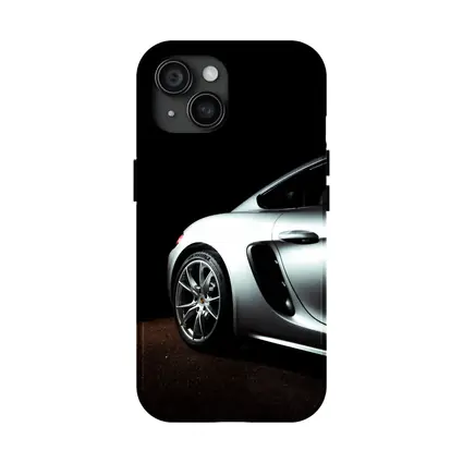 Porsche Cayman Silver Dark Studio Shot
