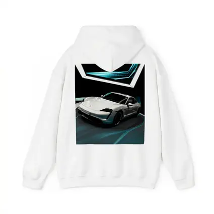 Porsche Taycan White Neon Tunnel Art