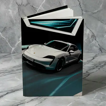 Porsche Taycan White Neon Tunnel Art