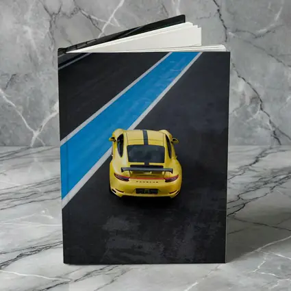 Porsche 911 Yellow Racing Track Aerial View