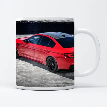 BMW M5 Competition Red on Track