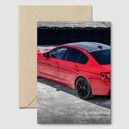 BMW M5 Competition Red on Track