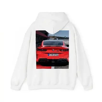 BMW M8 Red Rear View Race Track