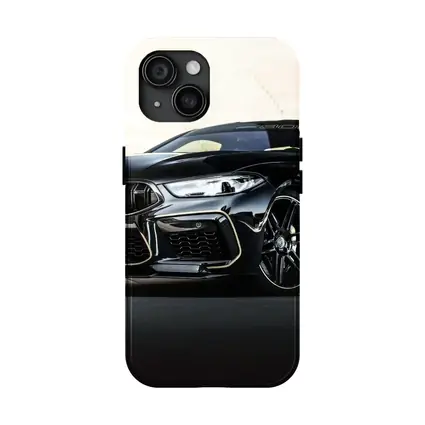 BMW M8 Manhart Black Coupe Urban Setting