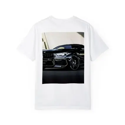 BMW M8 Manhart Black Coupe Urban Setting