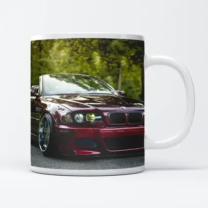 BMW M3 Convertible Slammed Dark Red Park