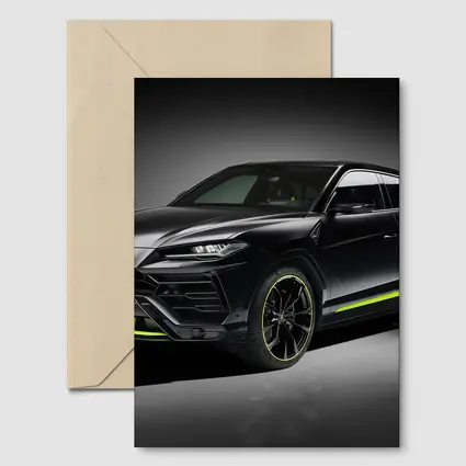 Lamborghini Urus Black Neon Green Studio