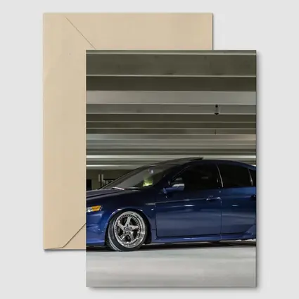 Acura TL Slammed Blue Parking Garage Shot