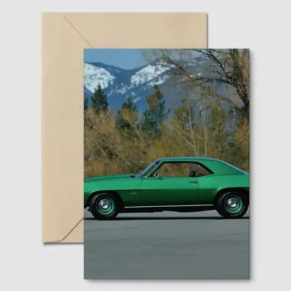 1969 Chevrolet Camaro COPO Green Mountain Backdrop