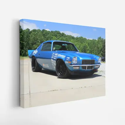Chevrolet Camaro Blue Race Car Outdoor
