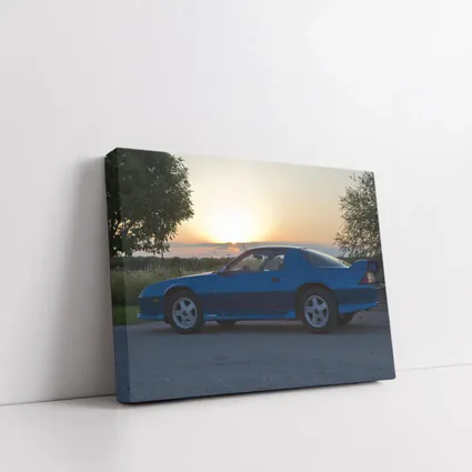 Chevrolet Camaro Z28 Blue Sunset Side Profile