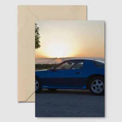 Chevrolet Camaro Z28 Blue Sunset Side Profile