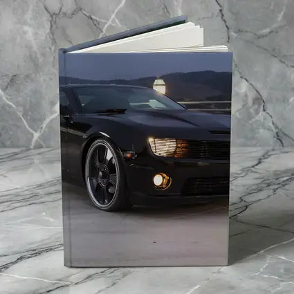 Black Chevrolet Camaro Parked at Dusk