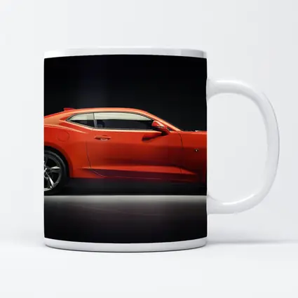 Chevrolet Camaro Orange Side Profile Dark Studio