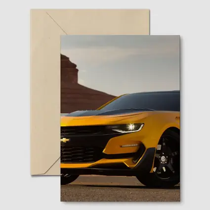 Chevrolet Camaro Bumblebee Desert Rock Formation