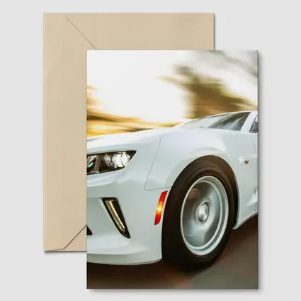 Chevrolet Camaro White Speed Blur Motion