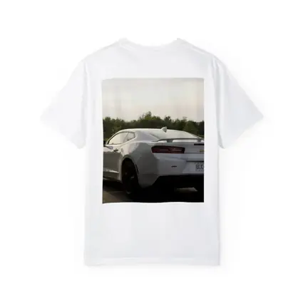 Chevrolet Camaro SS White Rear Parking Lot