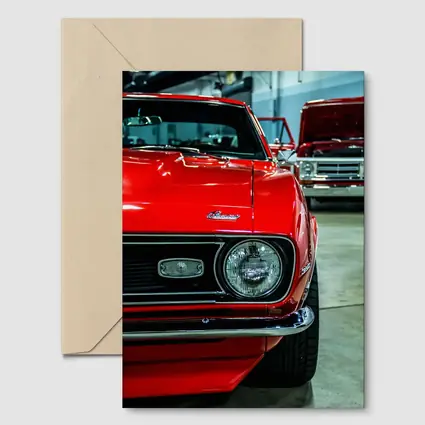 Chevrolet Camaro Red Muscle Car Garage