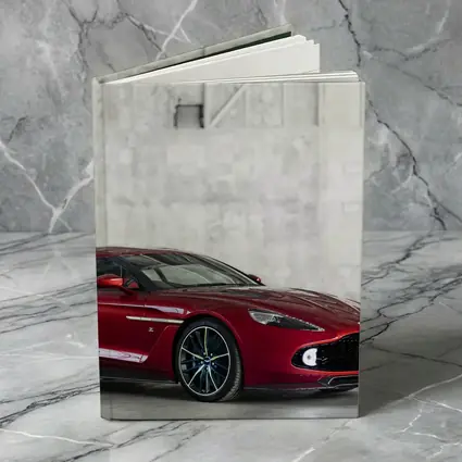 Aston Martin Vanquish Zagato Red Industrial Background