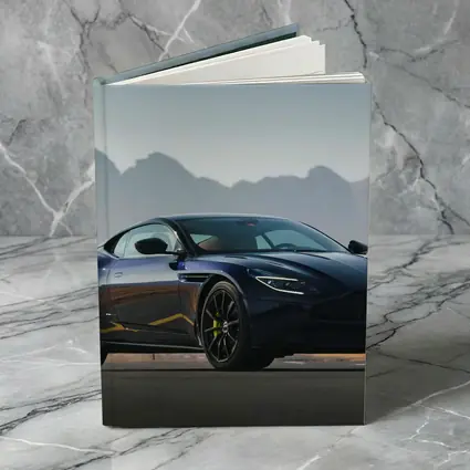Aston Martin DB11 Dark Blue Desert Mountains
