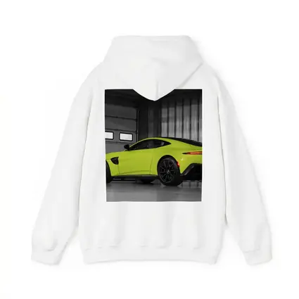 Aston Martin Vantage Lime Green Garage Shot