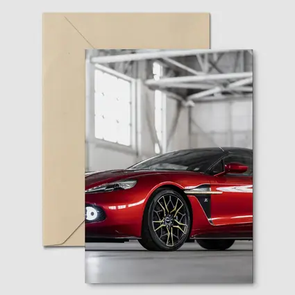 Aston Martin Vanquish Red Indoor Garage Setting
