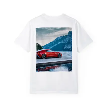 Aston Martin Vanquish Zagato Red Lakeside Mountains